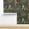 Fairy Tale Enchanted Forest Magical Woodland Foxes Custom Pre-pasted Wallpaper by Spoonflower Pre-Pasted Wallpaper 2FT Wide